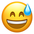 Apple 😅 Sweat Emoji