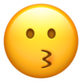 Apple 😗 Kissing Face Emoji