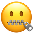 Apple 🤐 Zipper Mouth Emoji