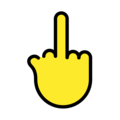 Openmoji🖕 Middle Finger Emoji