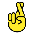 Openmoji🤞 Fingers Crossed Emoji