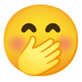 Google 🤭 Hand Over Mouth Emoji