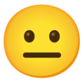 Google 😐 Straight Face Emoji