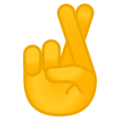 Google 🤞 Fingers Crossed Emoji