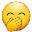 Samsung 🤭 Hand Over Mouth Emoji