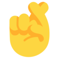 Microsoft 🤞 Fingers Crossed Emoji