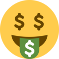 Twitter 🤑 Money Face Emoji