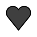 Openmoji🖤 Black Heart Emoji