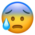 Apple 😰 Anxious Emoji
