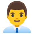 Google 🧑‍💼👨‍💼👩‍💼 Businessman Emoji