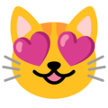 Google 😻 Cat Heart Eyes Emoji