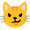 Google 😼 Cat Smirk Emoji