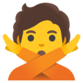 Google 🙅🙅‍♂️🙅‍♀️ Arms Crossed Emoji