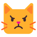 Microsoft 😾 Cat Pouting Emoji