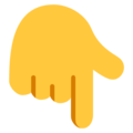 Microsoft 👇 Point Down Emoji