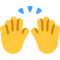 Microsoft 🙌 Hands Up Emoji