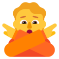 Microsoft 🙅🙅‍♂️🙅‍♀️ Arms Crossed Emoji