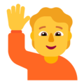 Microsoft 🙋🙋‍♂️🙋‍♀️ Hand Raise Emoji