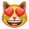 Whatsapp 😻 Cat Heart Eyes Emoji
