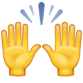 Whatsapp 🙌 Hands Up Emoji