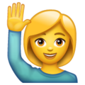 Whatsapp 🙋🙋‍♂️🙋‍♀️ Hand Raise Emoji