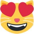 Twitter 😻 Cat Heart Eyes Emoji