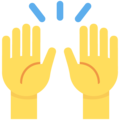 Twitter 🙌 Hands Up Emoji