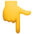 Facebook 👇 Point Down Emoji